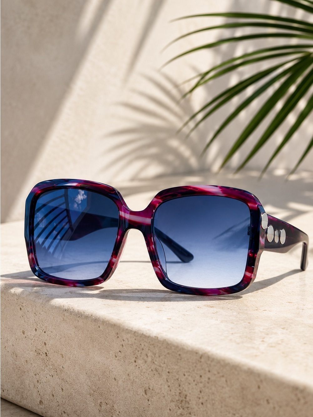 NWOT Elle Y2K Chunky Square Frame Fashion Sunglasses